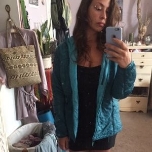 Eddie Bauer Teal Down Jacket